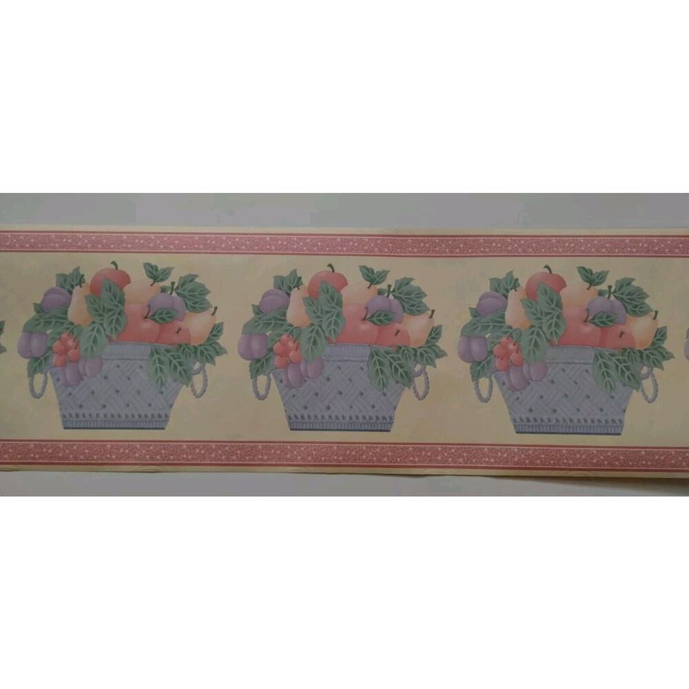 Rosedale Wallcovering Pre-pasted Decorative Wall Border Fruit Basket - 5 yds